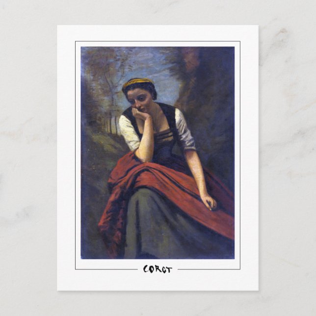 Jean-Baptiste-Camille Corot #322 - Fint konsttryck Vykort (Framsida)