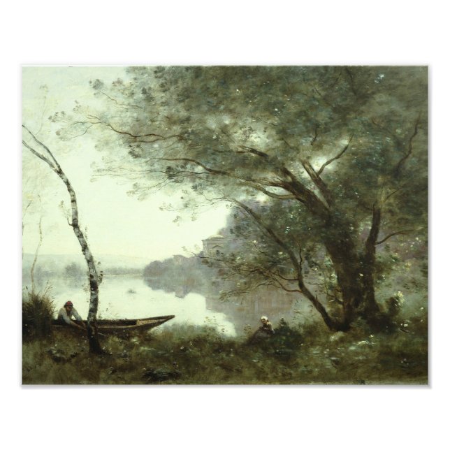 Jean-Baptiste-Camille Corot - Boatman Fototryck (Framsidan)