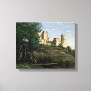 Jean-Baptiste-Camille Corot - Chateau-Ruins Canvastryck