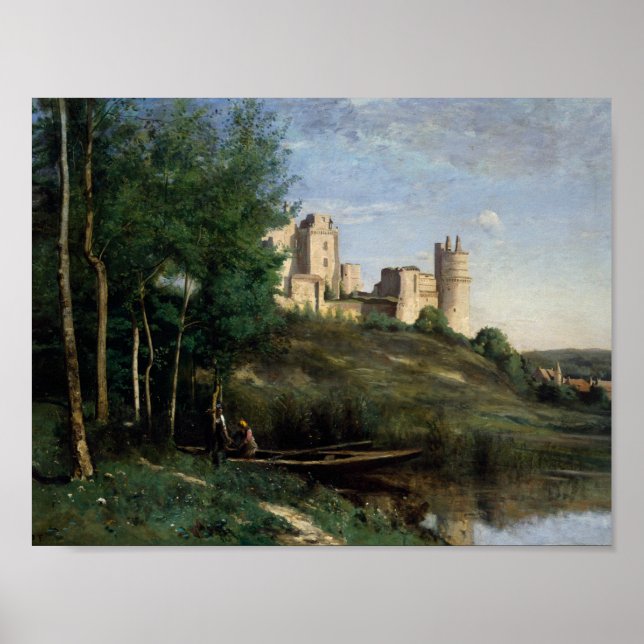 Jean-Baptiste-Camille Corot - Chateau-Ruins Poster (Framsidan)