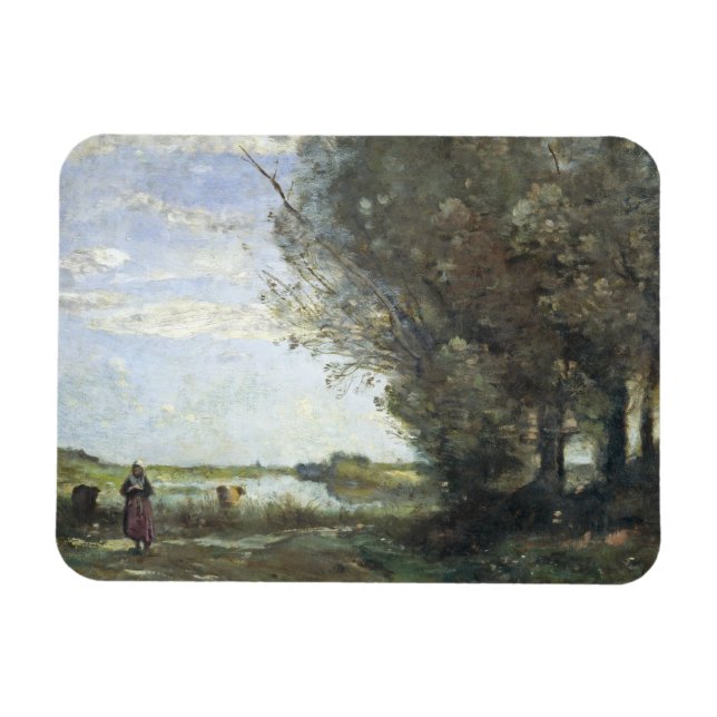 Jean-Baptiste-Camille Corot - River View Magnet (Horisontell)