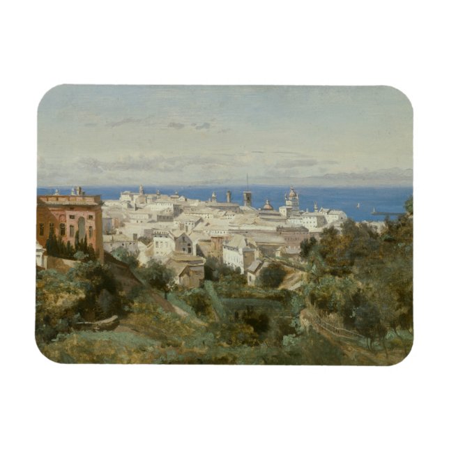 Jean-Baptiste-Camille Corot - View of Genoa Magnet (Horisontell)