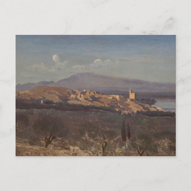 Jean-Baptiste-Camille Corot-Villeneuve-les-Avignon Vykort (Framsida)