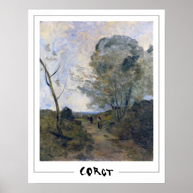 Jean-Baptiste-Camille Corot Zedign Art Poster #24 (Framsidan)