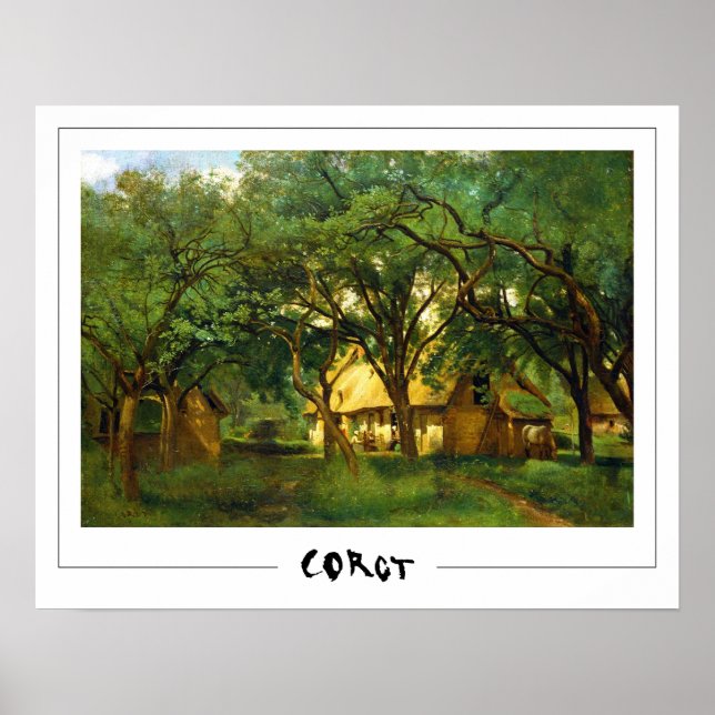 Jean-Baptiste-Camille Corot Zedign konstaffisch #1 Poster (Framsidan)