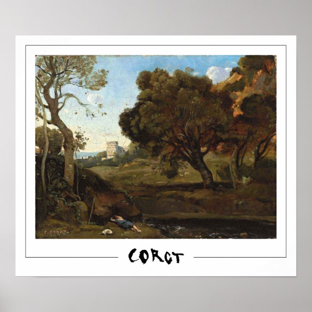 Jean-Baptiste-Camille Corot Zedign konstaffisch #1 Poster (Framsidan)