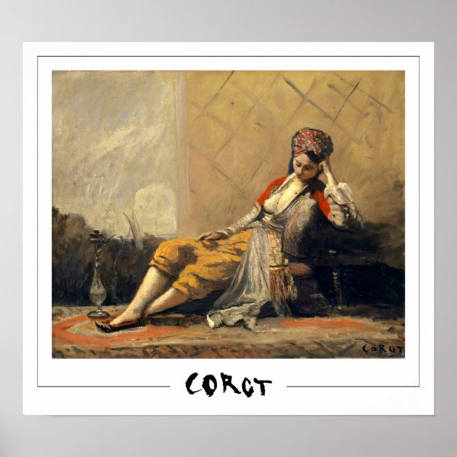 Jean-Baptiste-Camille Corot Zedign konstaffisch #2 Poster (Framsidan)