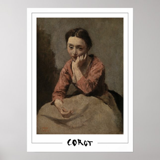 Jean-Baptiste-Camille Corot Zedign konstaffisch #2 Poster (Framsidan)