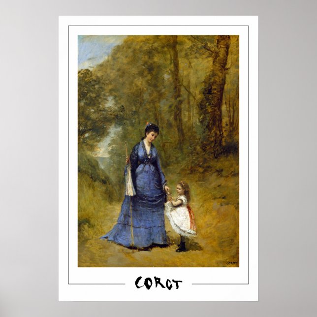 Jean-Baptiste-Camille Corot Zedign konstaffisch #2 Poster (Framsidan)