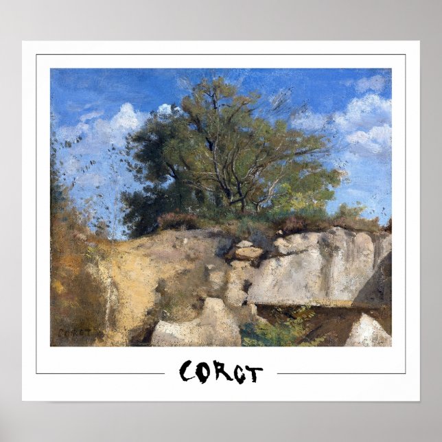 Jean-Baptiste-Camille Corot Zedign konstaffisch #2 Poster (Framsidan)