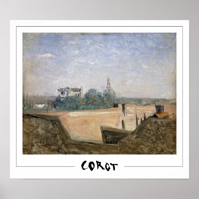 Jean-Baptiste-Camille Corot Zedign konstaffisch #2 Poster (Framsidan)