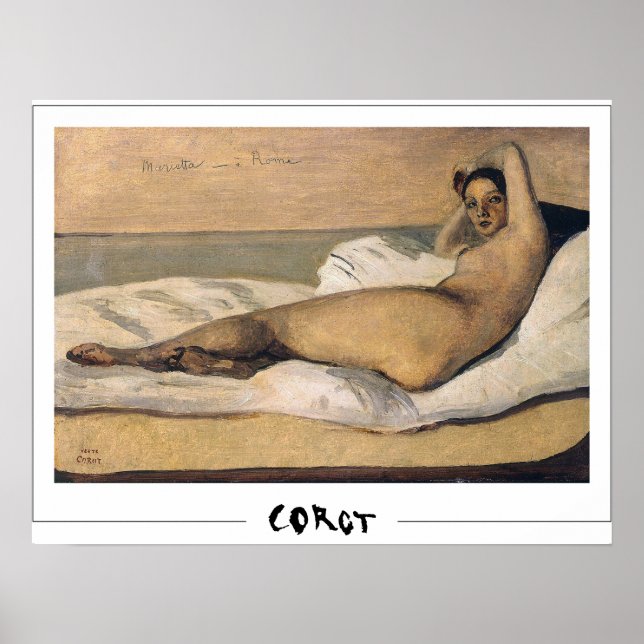 Jean-Baptiste-Camille Corot Zedign konstaffisch #3 Poster (Framsidan)