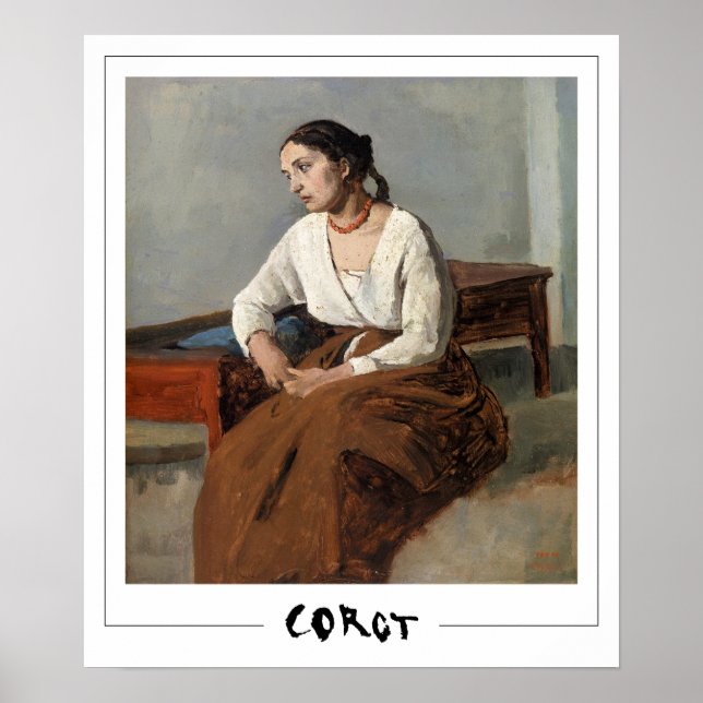 Jean-Baptiste-Camille Corot Zedign konstaffisch #3 Poster (Framsidan)