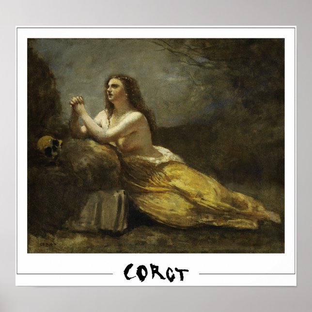 Jean-Baptiste-Camille Corot Zedign konstaffisch #4 Poster (Framsidan)