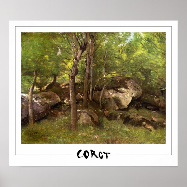 Jean-Baptiste-Camille Corot Zedign konstaffisch #8 Poster (Framsidan)