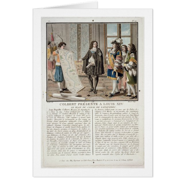 Jean Baptiste Colbert (1619-83) framlägger Hälsningskort (Framsidan)
