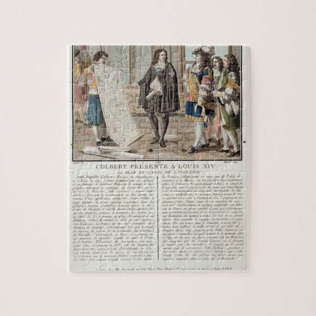 Jean Baptiste Colbert (1619-83) framlägger Pussel (Vertikal)