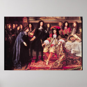 Jean-Baptiste Colbert som framlägger medlemmarna Poster