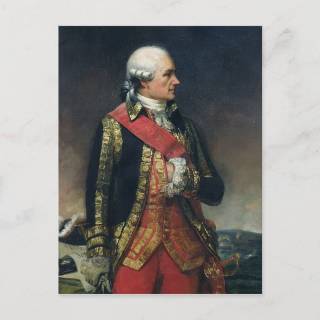Jean-Baptiste de Vimeur Count of Rochambeau Vykort (Framsida)