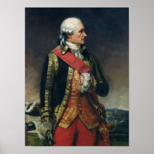 Jean-Baptiste de Vimeur Räkna av Rochambeau Poster