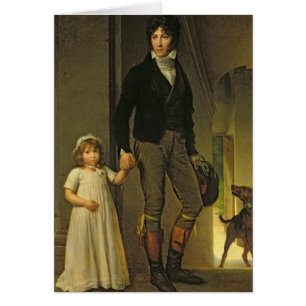 Jean-Baptiste Isabey och hans dotter Hälsningskort