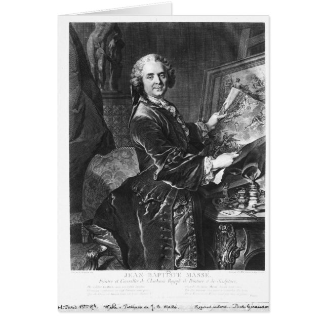Jean Baptiste Masse Hälsningskort (Framsidan)
