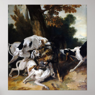 Jean-Baptiste Oudry Vargens Hallali Poster