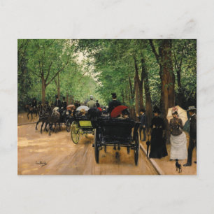 Jean Beraud - Bois De Boulogne Helg Vykort