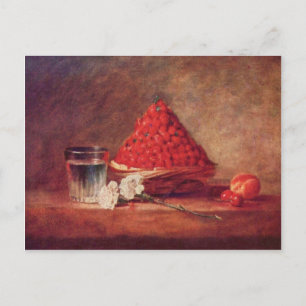 Jean Chardin - jordgubbsbäret basket Vykort