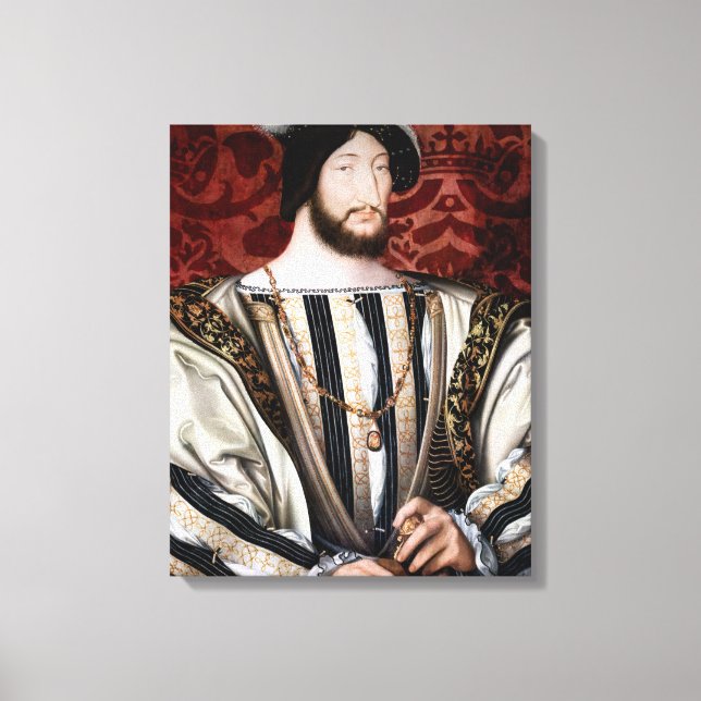 Jean Clouet - Francois I, Kung av Frankrike Canvastryck (Framsida)