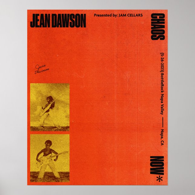 Jean Dawson Chaos Now* Tour Poster (Framsidan)