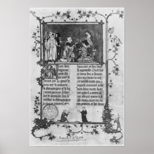 Jean de Joinville som erbjuder hans bok på St Poster