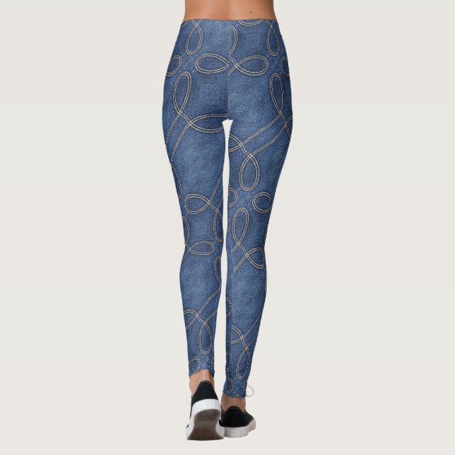Jean Denim Swirl Leggings (Baksida)
