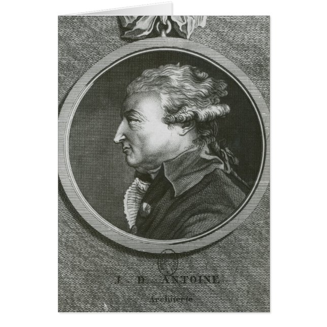 Jean Denis Antoine architect Hälsningskort (Framsidan)