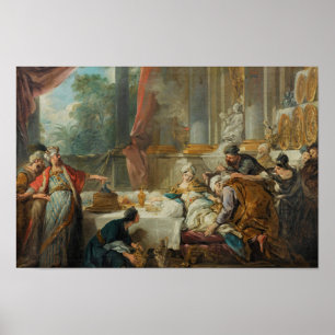 Jean-Francois de Troy - Domen mot Aman Poster