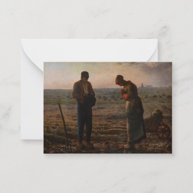 Jean-Francois Millet - Angelus Anteckningskort (Framsida)