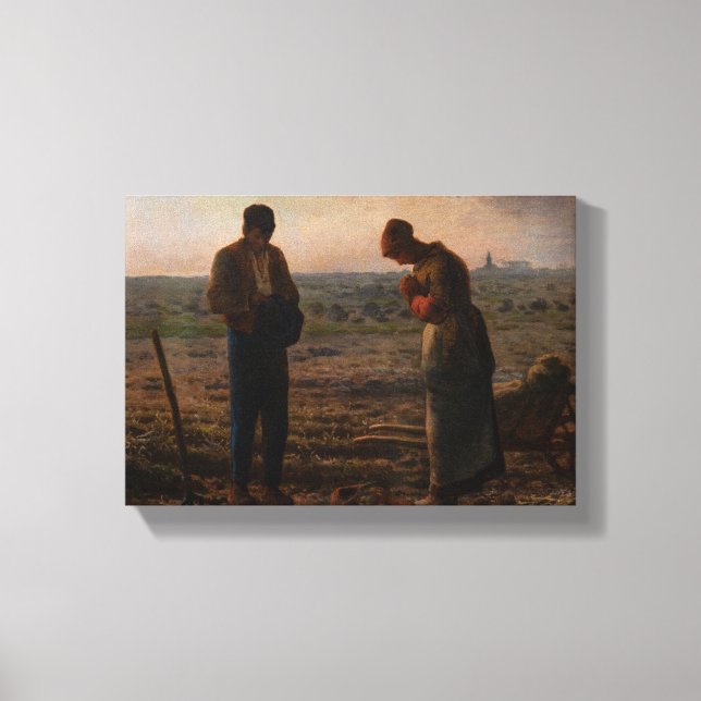Jean-Francois Millet - Angelus Canvastryck (Framsida)