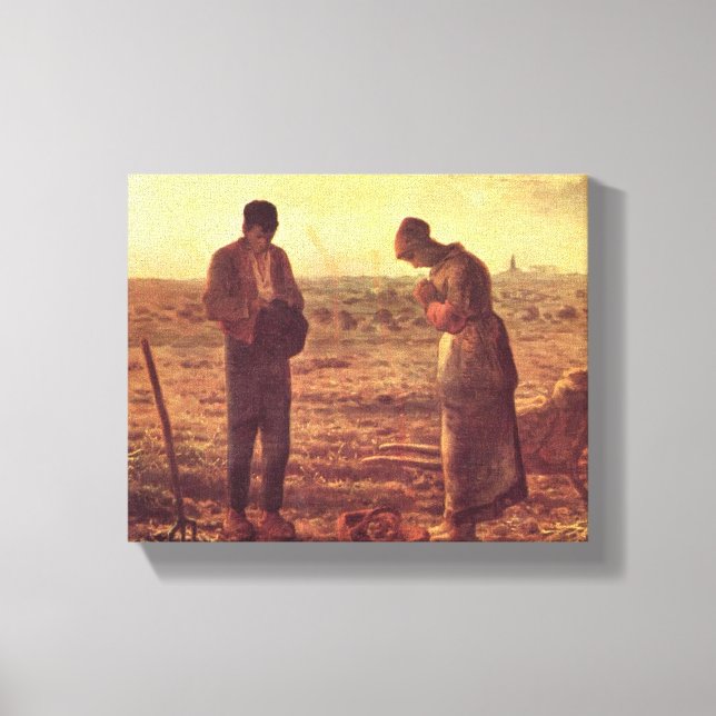 Jean-Francois Millet- Angelus Canvastryck (Framsida)