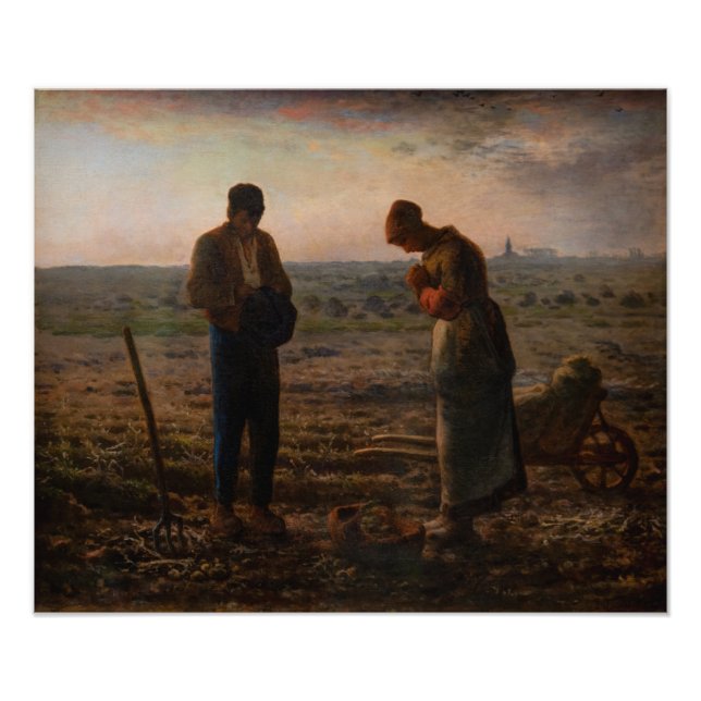 Jean-Francois Millet - Angelus Fototryck (Framsidan)