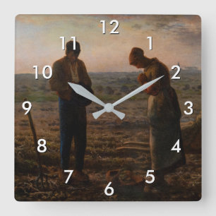 Jean-Francois Millet - Angelus Fyrkantig Klocka