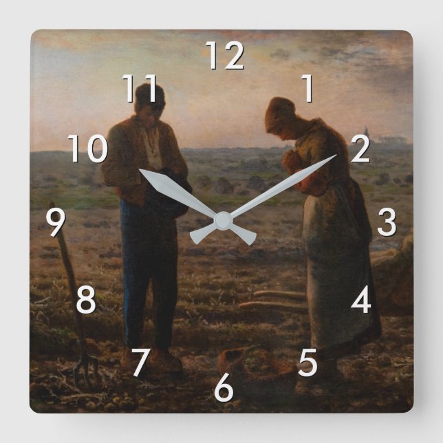 Jean-Francois Millet - Angelus Fyrkantig Klocka (Framsida)