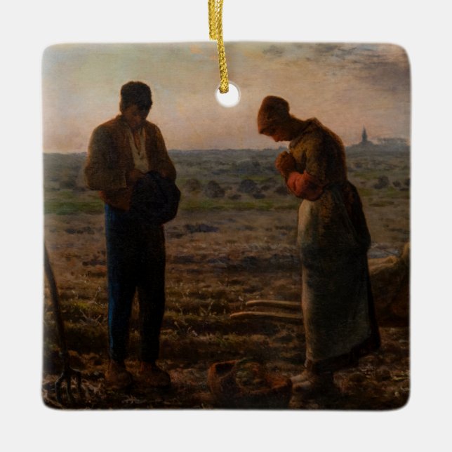 Jean-Francois Millet - Angelus Julgransprydnad Keramik (Framsida)