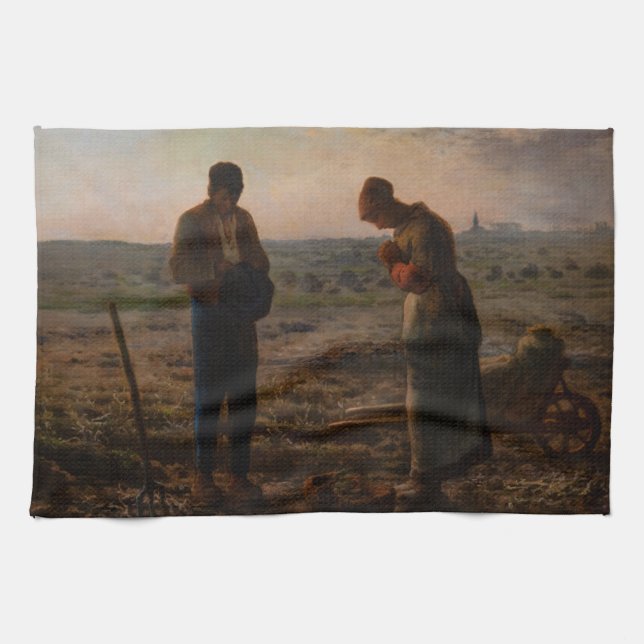 Jean-Francois Millet - Angelus Kökshandduk (Horisontell)