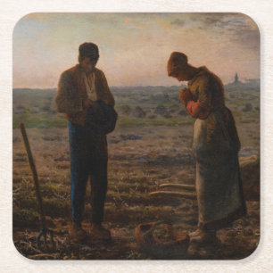 Jean-Francois Millet - Angelus Underlägg Papper Kvadrat