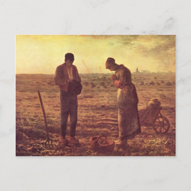 Jean-Francois Millet- Angelus Vykort (Framsida)