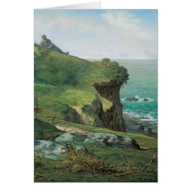Jean-François Millet Cliffs of Gréville CC0455 Hälsningskort (Framsidan)