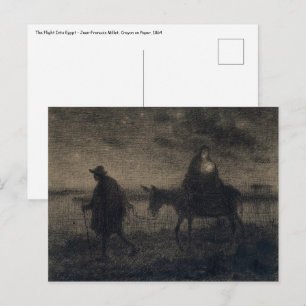 Jean-Francois Millet - Flykten till Egypten Vykort