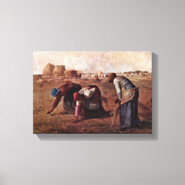 Jean-Francois Millet - Gleaners Canvastryck (Framsida)