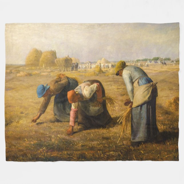Jean-Francois Millet - Gleaners Fleecefilt (Framsidan (Horisontell))