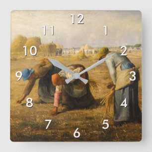 Jean-Francois Millet - Gleaners Fyrkantig Klocka